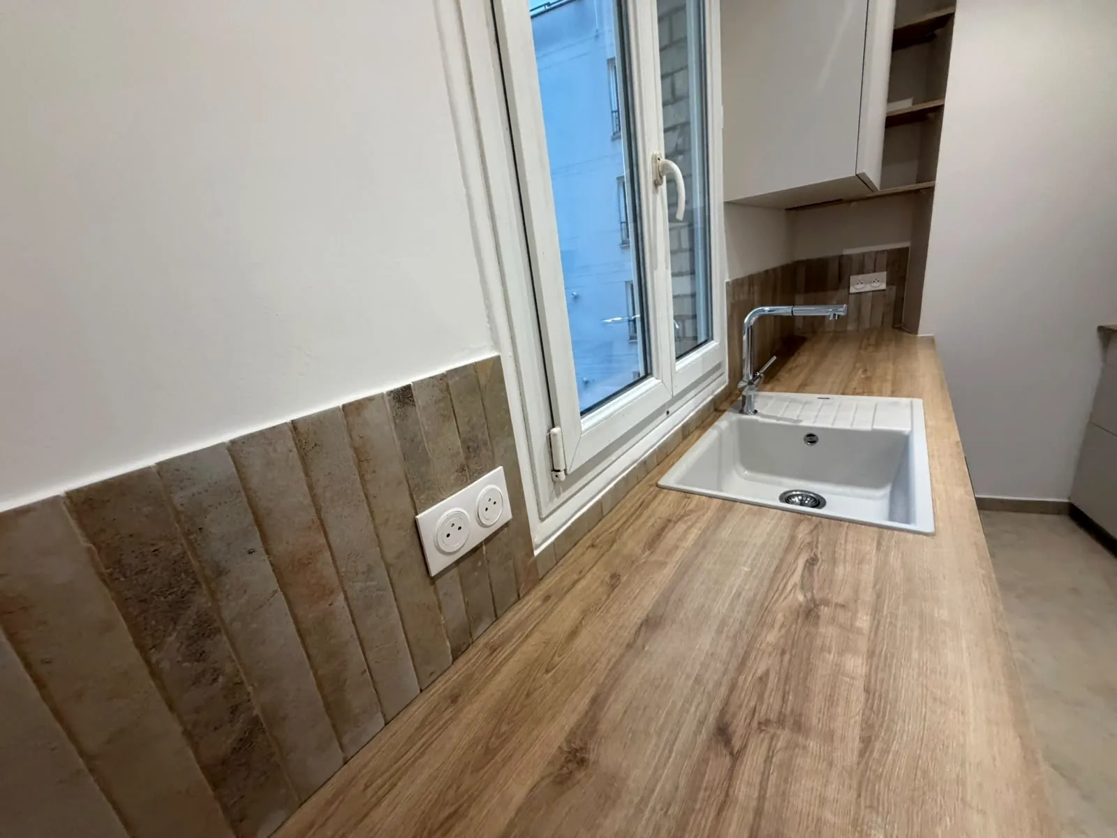 Crédence en carreaux